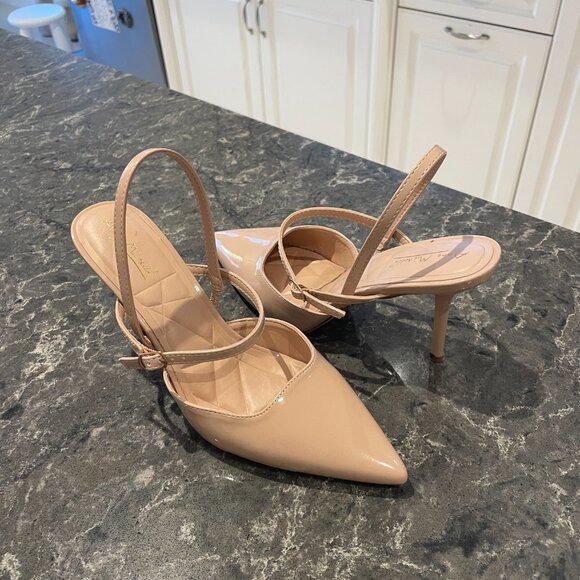 Nude pointed toe pumps high heels size 9/39 - Picture 4 of 5